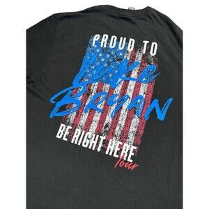 Luke Bryan Proud To Be Right Here 2021 Concert Tour T-Shirt Black Tee Men Large
